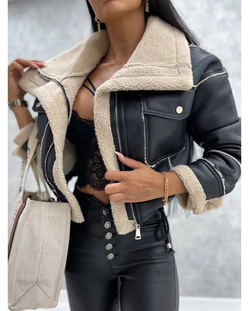 Sera Women's Cropped Jacket | Premium Soft Leather, Tailored Fit 1