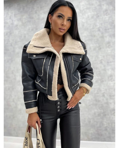 Sera Women's Cropped Jacket | Premium Soft Leather, Tailored Fit 2