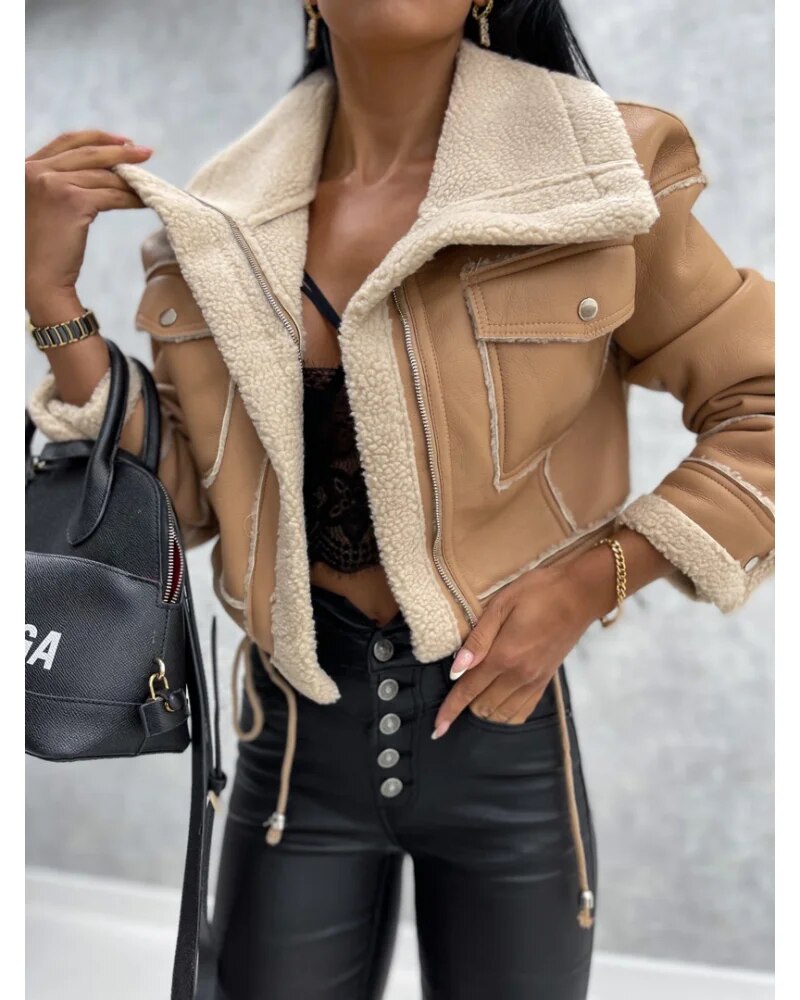 Sera Women's Cropped Jacket | Premium Soft Leather, Tailored Fit 3