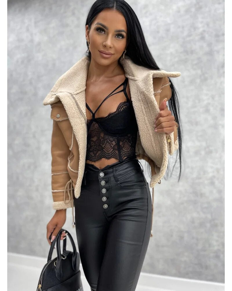 Sera Women's Cropped Jacket | Premium Soft Leather, Tailored Fit 4