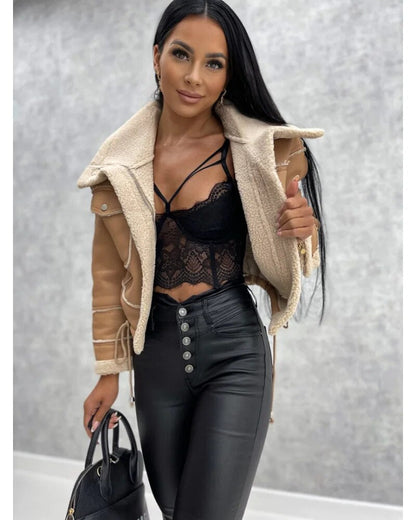 Sera Women's Cropped Jacket | Premium Soft Leather, Tailored Fit 4
