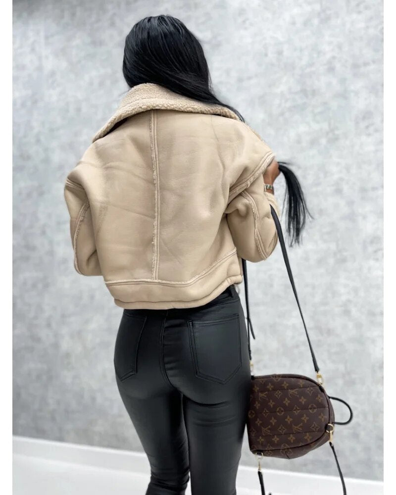 Sera Women's Cropped Jacket | Premium Soft Leather, Tailored Fit 5