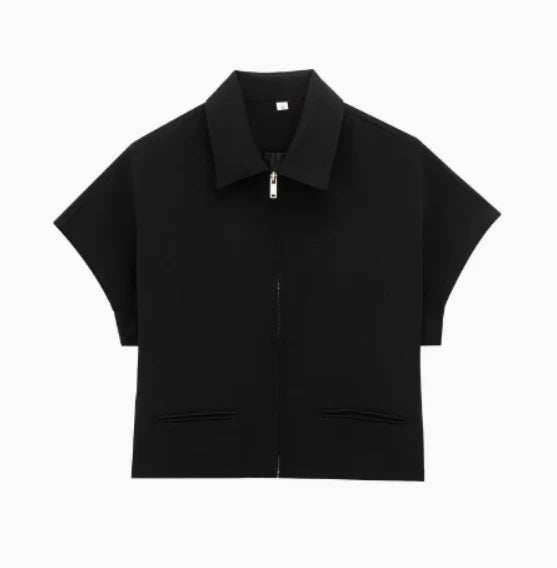 Sera Women's Cropped Jacket | Zip Fastening, Casual Chic 0