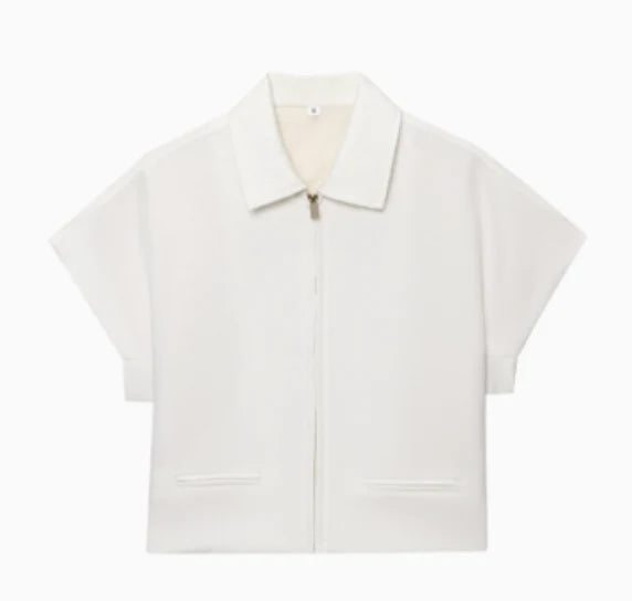 Sera Women's Cropped Jacket | Zip Fastening, Casual Chic 2