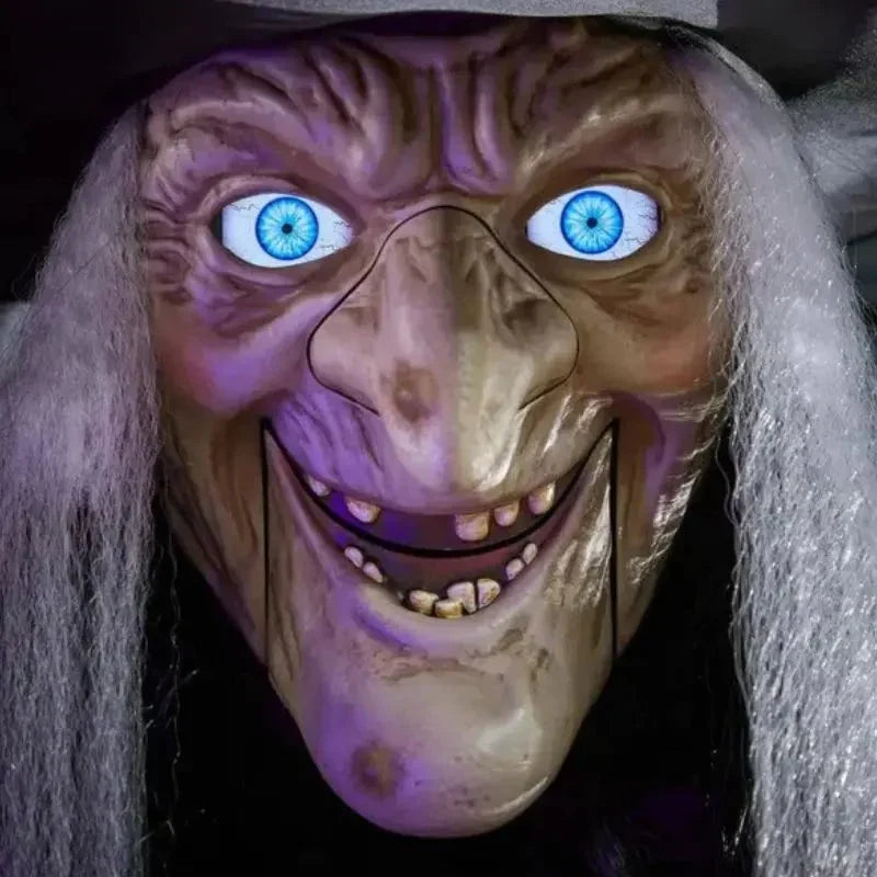Seren Halloween Witch Decoration | Moving Wings, LED Eyes, Sound Effects 2