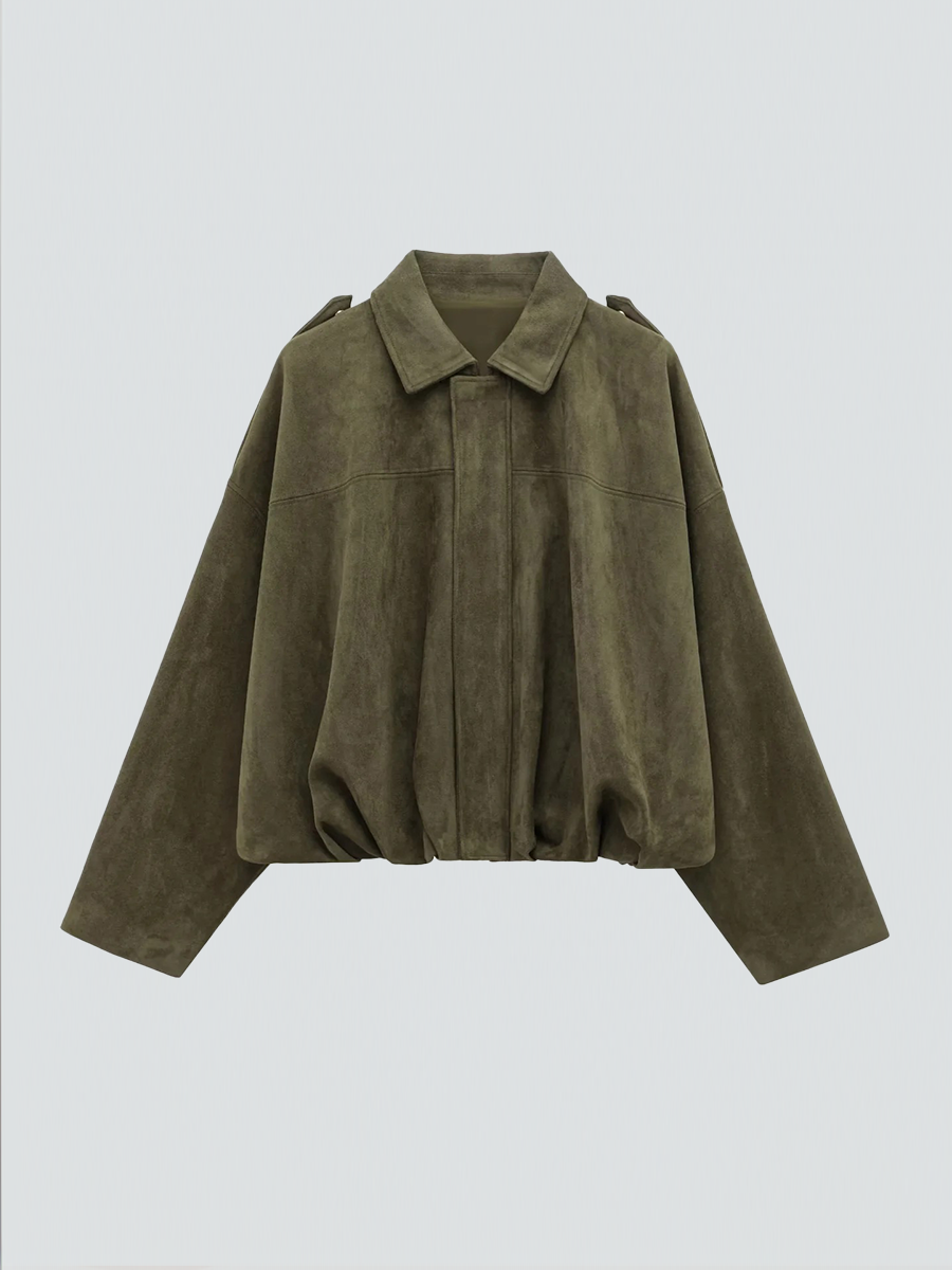 Shaheeda Women's Jacket | Oversized Suede, Vintage Style 1