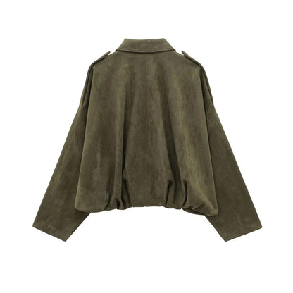 Shaheeda Women's Jacket | Oversized Suede, Vintage Style 2