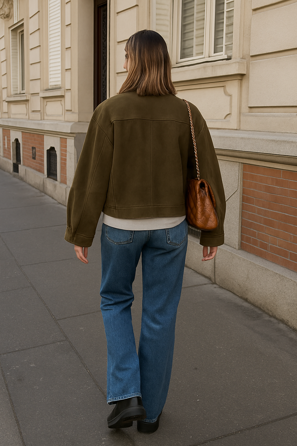 Shaheeda Women's Jacket | Oversized Suede, Vintage Style 5
