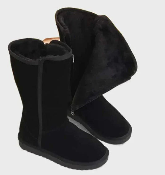 Sienna Women's Black Ankle Boots | Suede-Look, Soft Lining 0