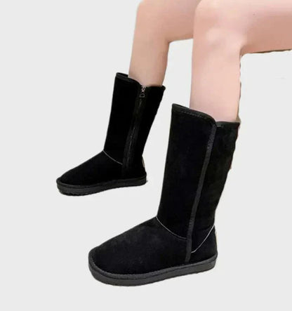 Sienna Women's Black Ankle Boots | Suede-Look, Soft Lining 1