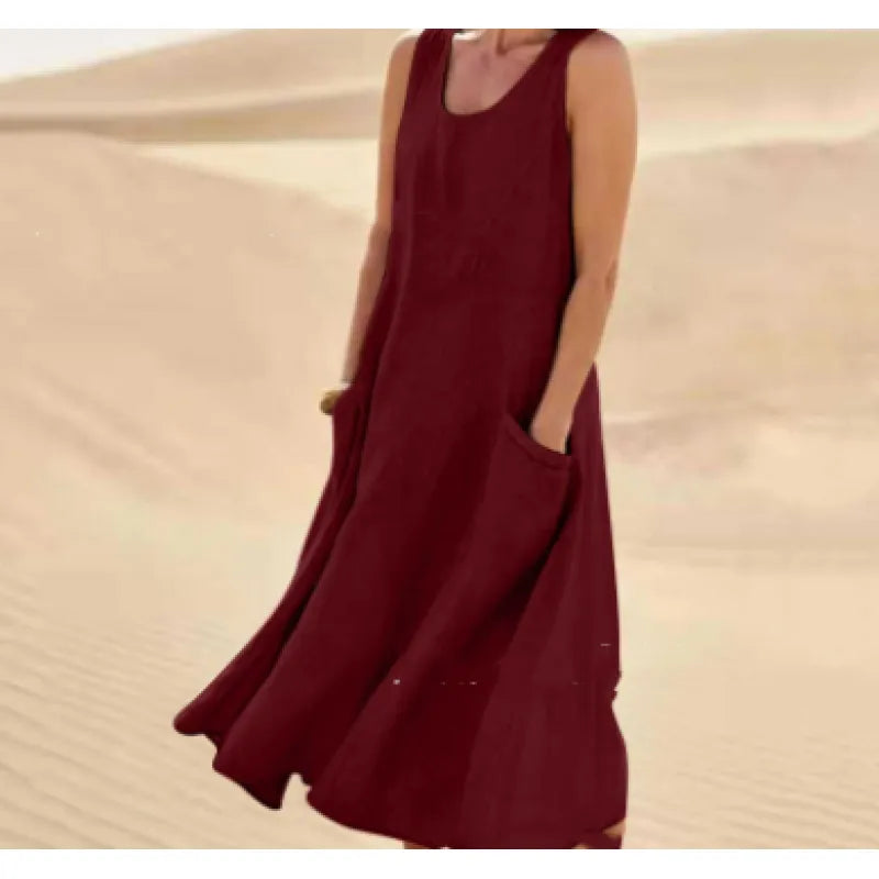 Sierra Women's Midi Dress | Relaxed Fit, Versatile Style 11