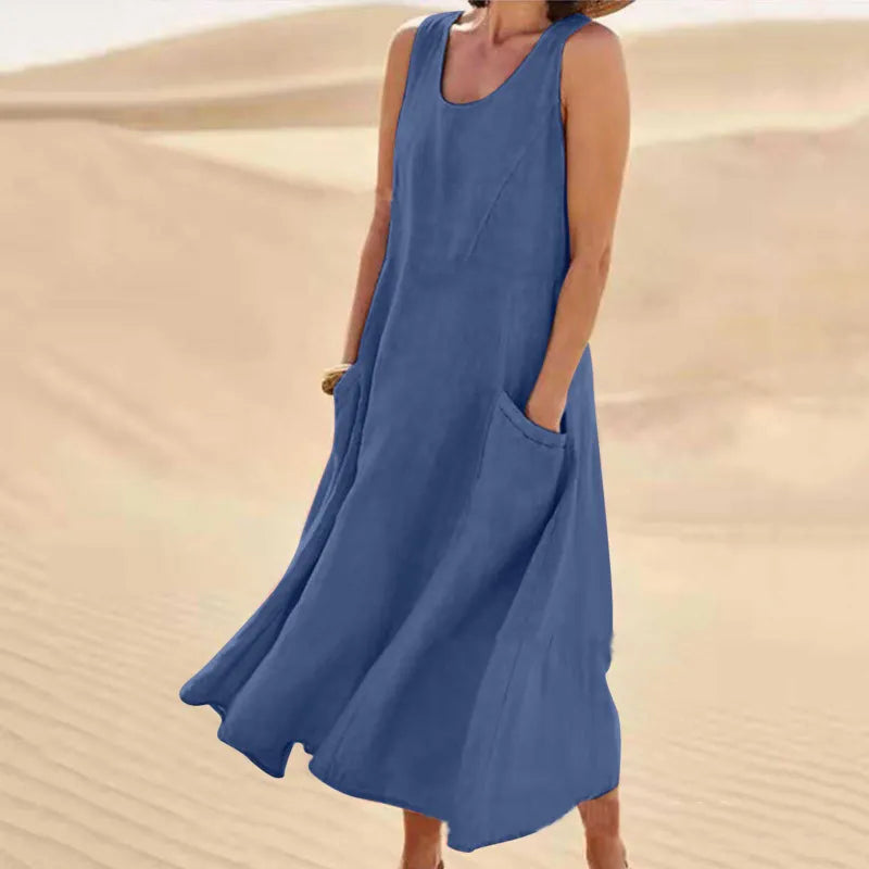 Sierra Women's Midi Dress | Relaxed Fit, Versatile Style 12
