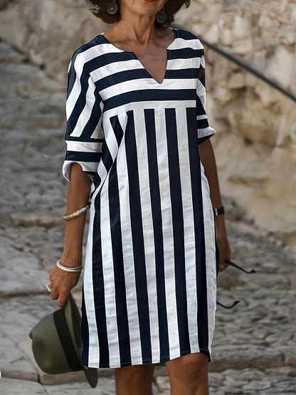 Sierra Women's Mini Dress | Striped Pattern, Effortless Style 0