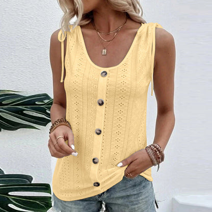 Sierra Women's White Tank Top | Relaxed Fit, Casual Style 7
