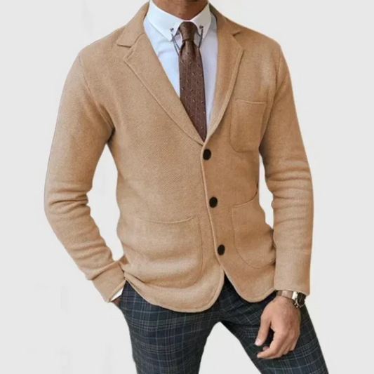 Sleek Men's Blazer | Knitted Slim Fit 0