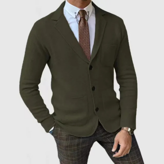 Sleek Men's Blazer | Knitted Slim Fit 1