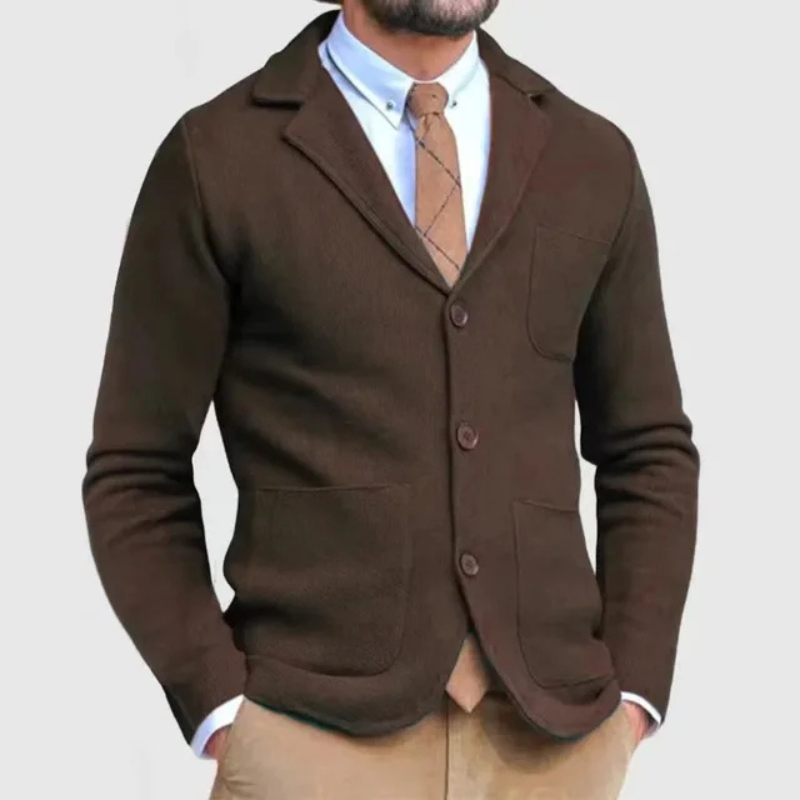 Sleek Men's Blazer | Knitted Slim Fit 2