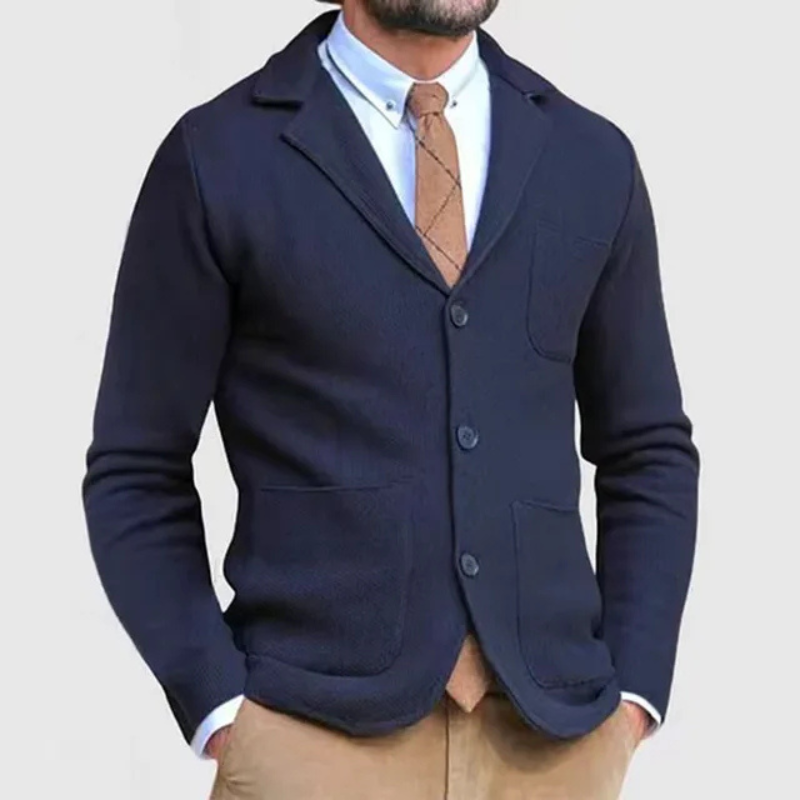 Sleek Men's Blazer | Knitted Slim Fit 3