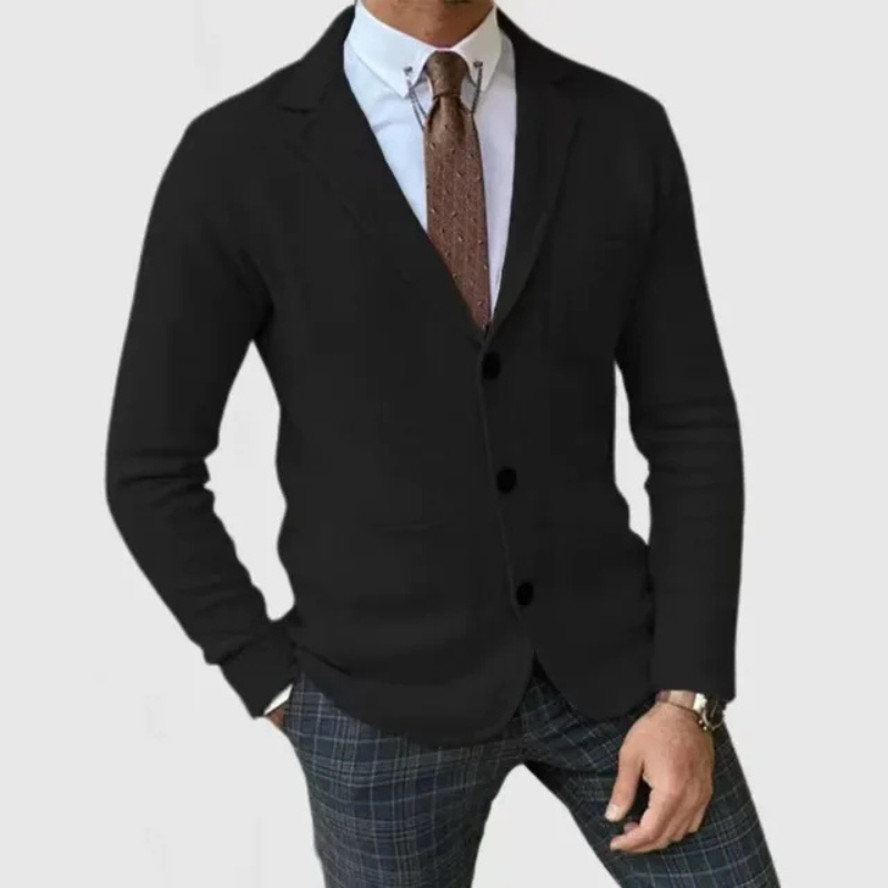 Sleek Men's Blazer | Knitted Slim Fit 4
