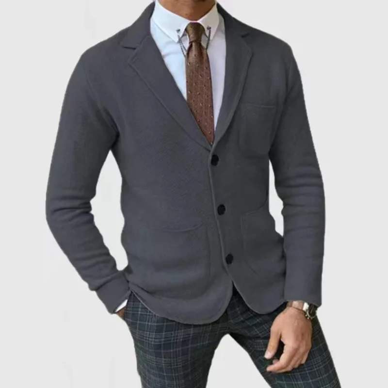 Sleek Men's Blazer | Knitted Slim Fit 5