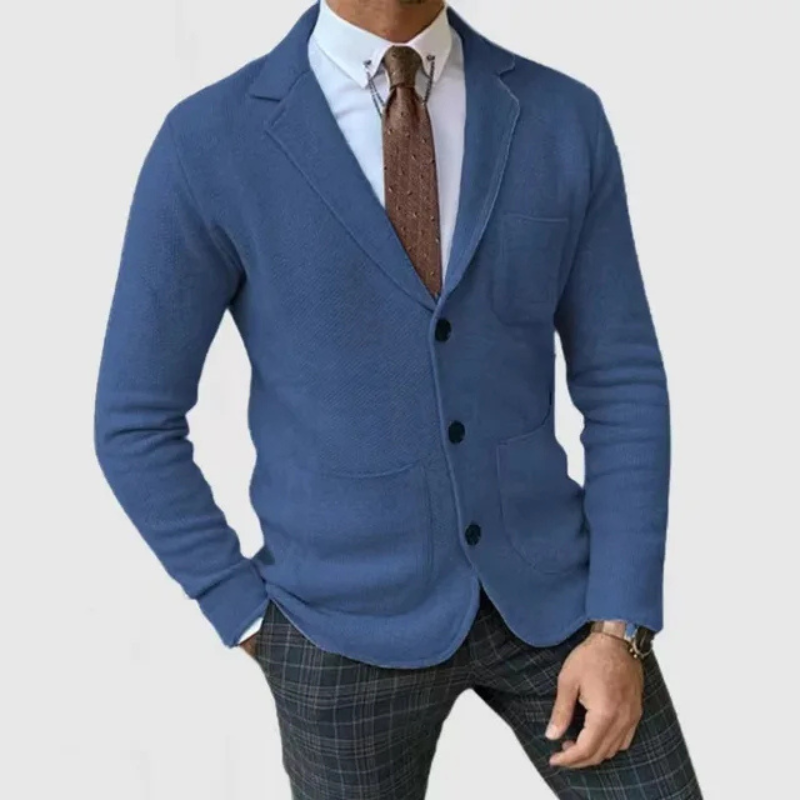 Sleek Men's Blazer | Knitted Slim Fit 6