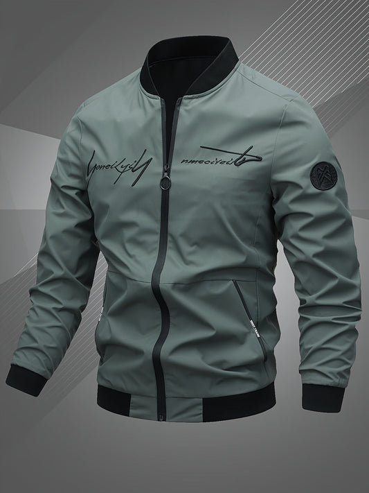 Sleek Men's Bomber Jacket | Modern Zip-Up Design 0