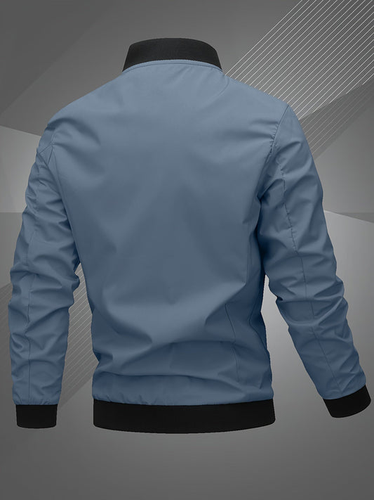 Sleek Men's Bomber Jacket | Modern Zip-Up Design 1