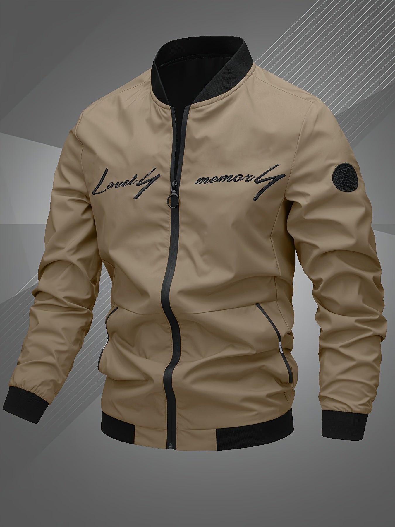 Sleek Men's Bomber Jacket | Modern Zip-Up Design 3
