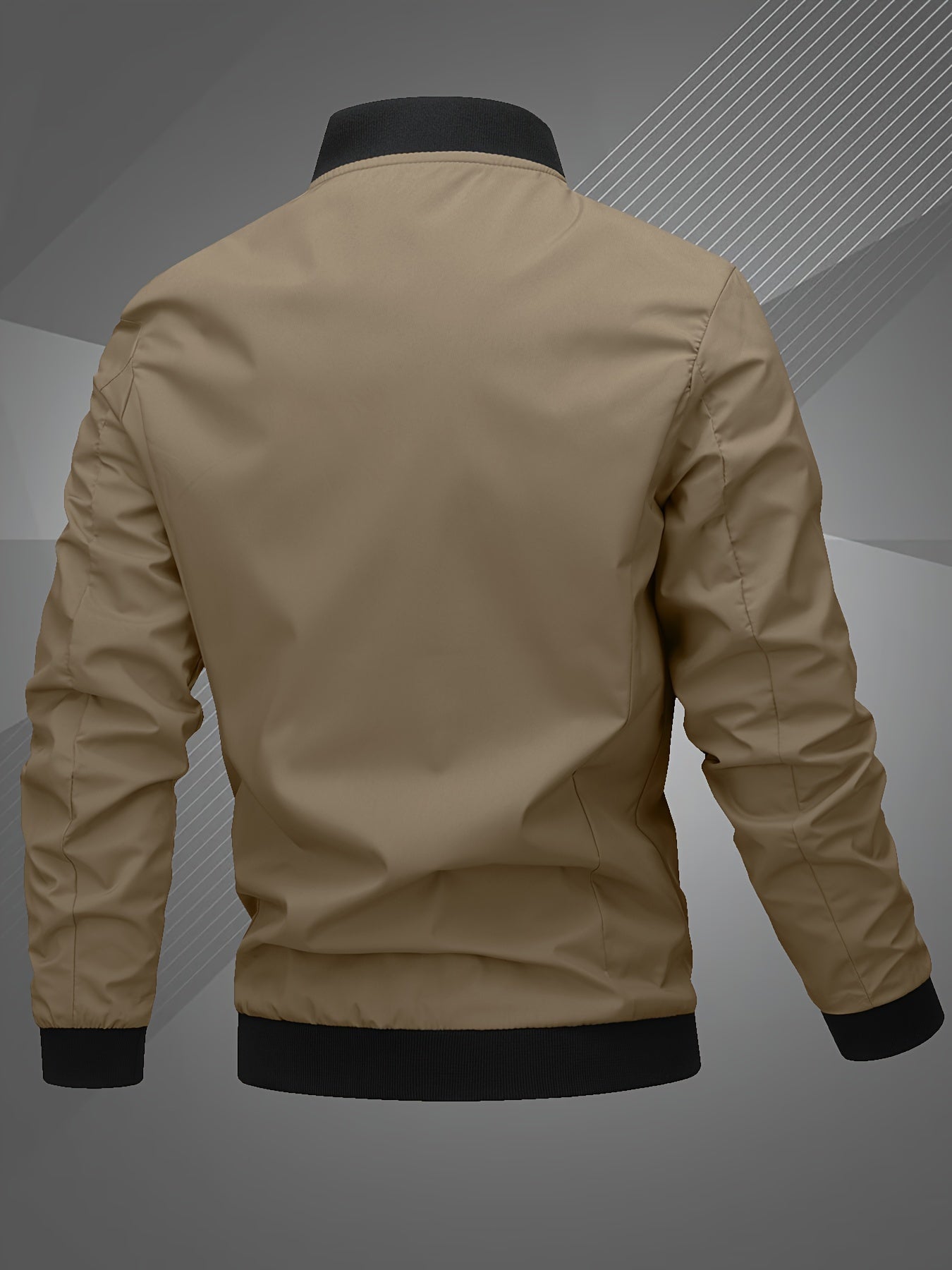 Sleek Men's Bomber Jacket | Modern Zip-Up Design 4
