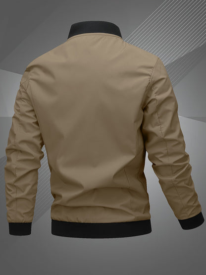 Sleek Men's Bomber Jacket | Modern Zip-Up Design 4