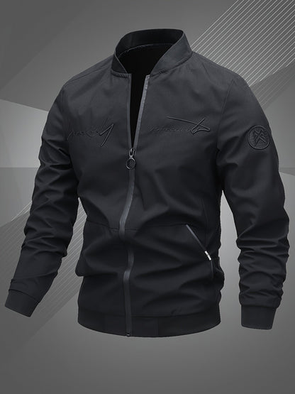 Sleek Men's Bomber Jacket | Modern Zip-Up Design 5