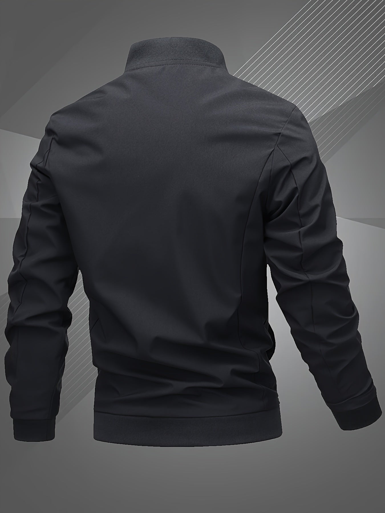 Sleek Men's Bomber Jacket | Modern Zip-Up Design 6