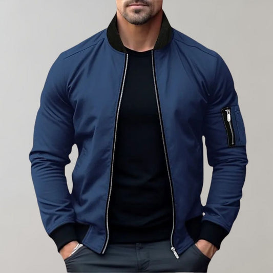 Sleek Men's Bomber Jacket | Slim Fit, Functional Pockets 0