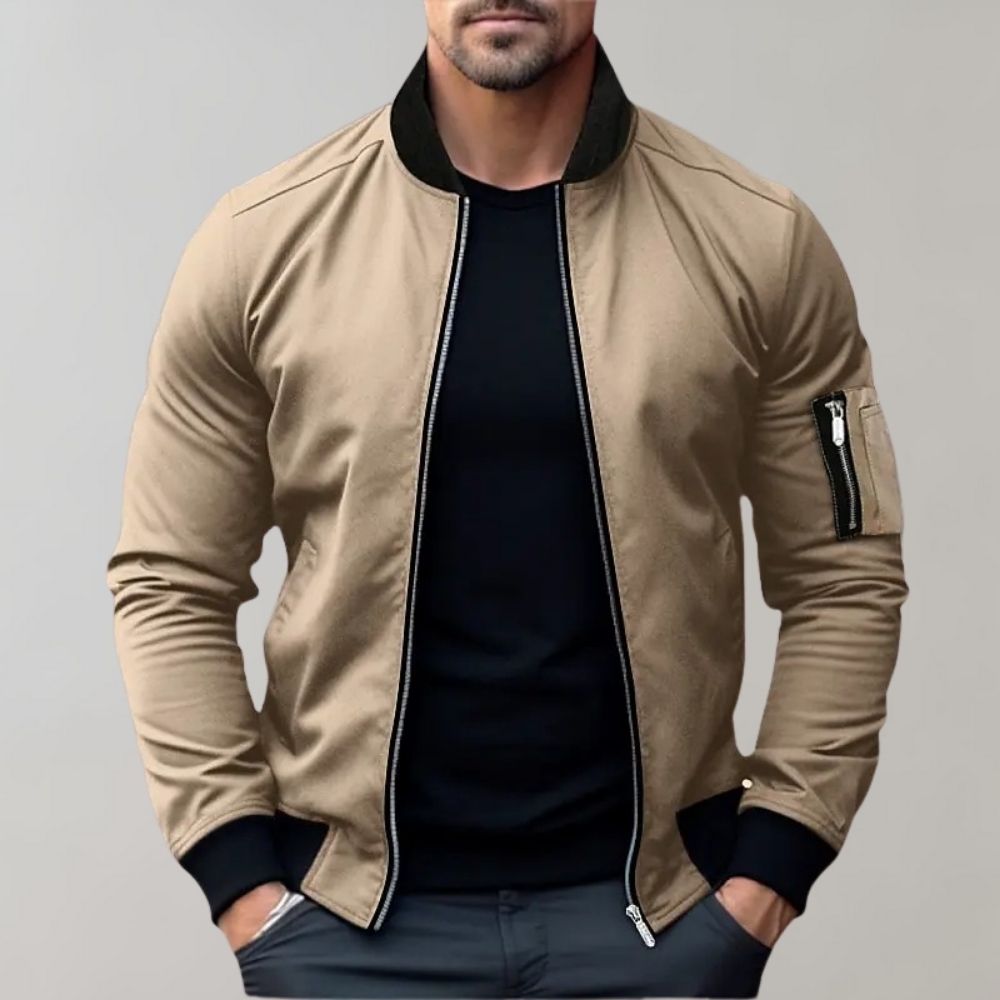 Sleek Men's Bomber Jacket | Slim Fit, Functional Pockets 1