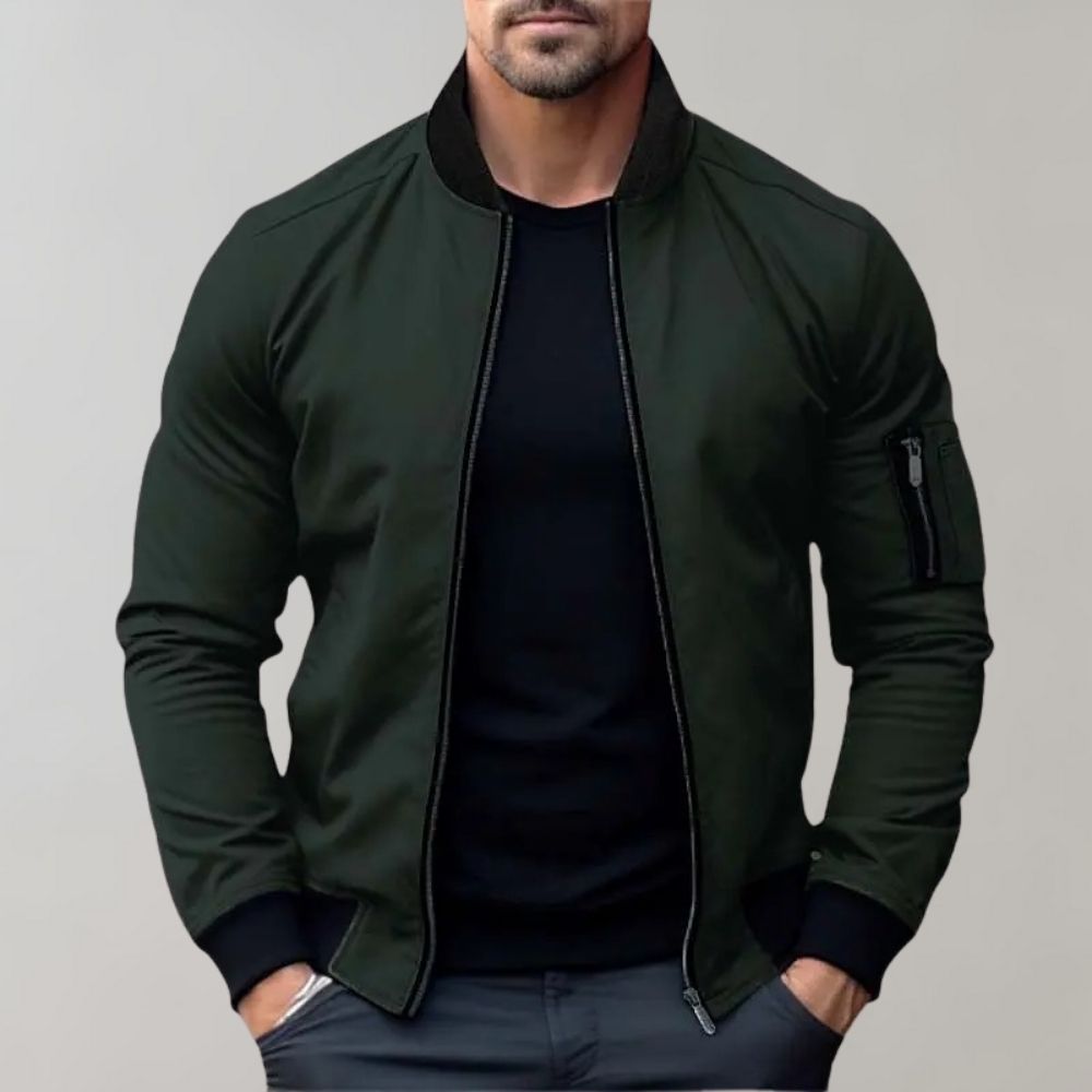 Sleek Men's Bomber Jacket | Slim Fit, Functional Pockets 3