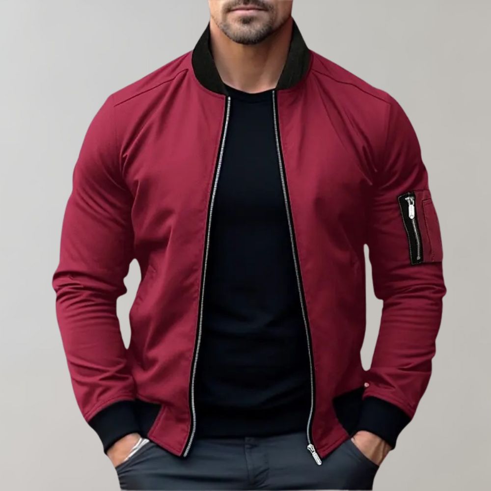 Sleek Men's Bomber Jacket | Slim Fit, Functional Pockets 4