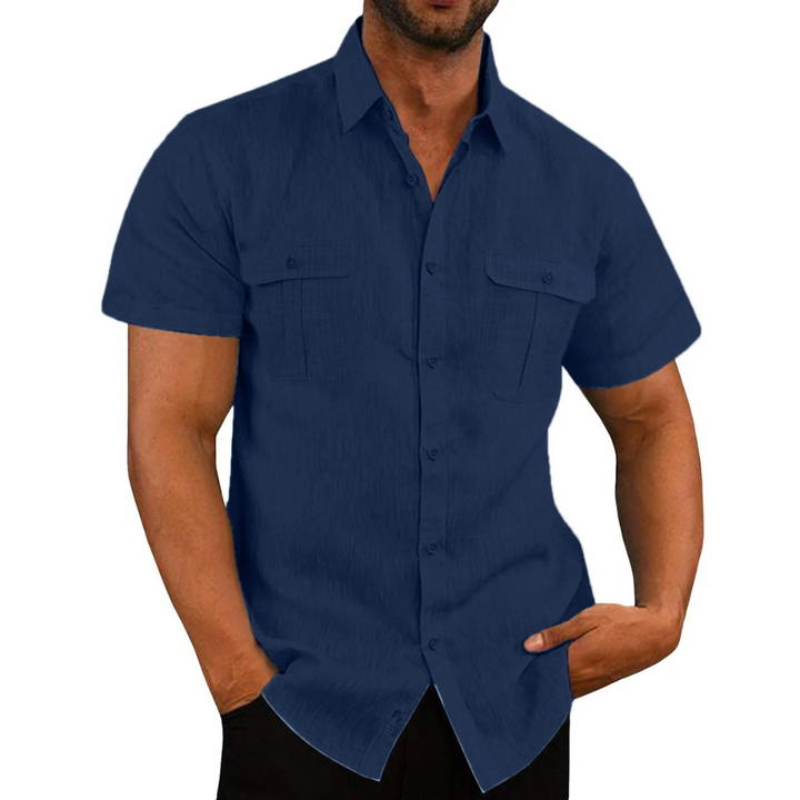 Sleek Men's Shirt | Short Sleeve, Versatile Style. 5