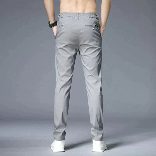 Sleek Men's Trousers | Stretch Fabric, Straight Cut 1