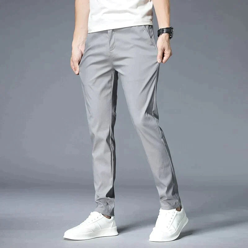 Sleek Men's Trousers | Stretch Fabric, Straight Cut 2