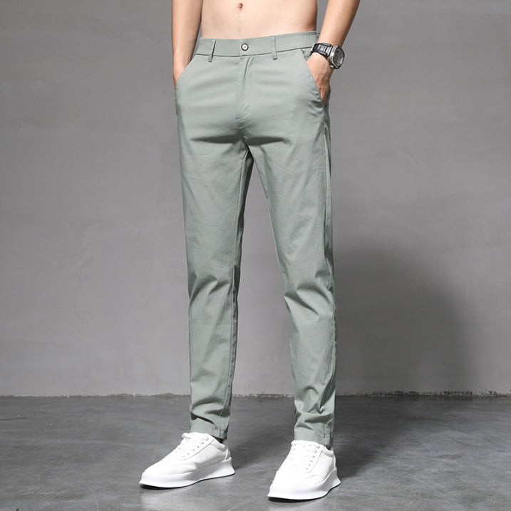 Sleek Men's Trousers | Stretch Fabric, Straight Cut 3