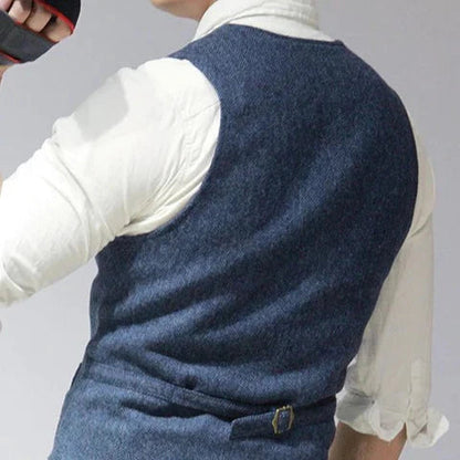 Sleek Men's Vintage Vest | Lightweight, Classic Button Placket 3