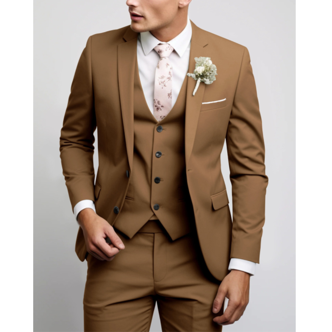Sleek Men's Wedding Suit | Slim Fit 3-Piece Ensemble 2