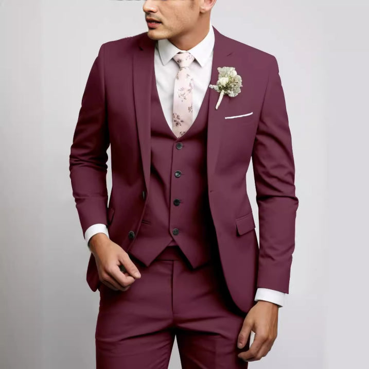 Sleek Men's Wedding Suit | Slim Fit 3-Piece Ensemble 3