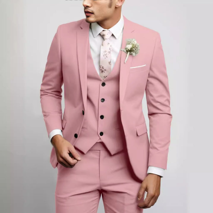 Sleek Men's Wedding Suit | Slim Fit 3-Piece Ensemble 8