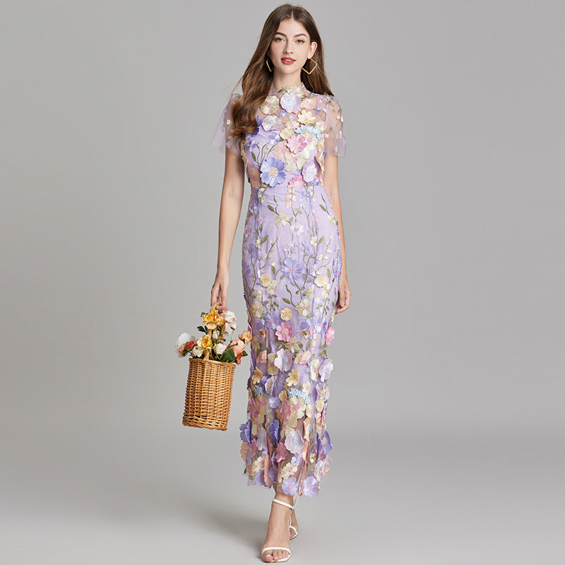 Sleek Women's Maxi Dress | Floral Print, Elegant Style 10
