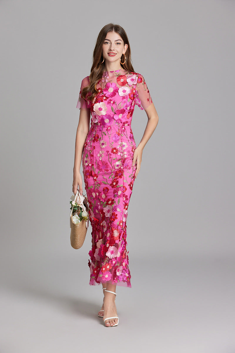 Sleek Women's Maxi Dress | Floral Print, Elegant Style 2