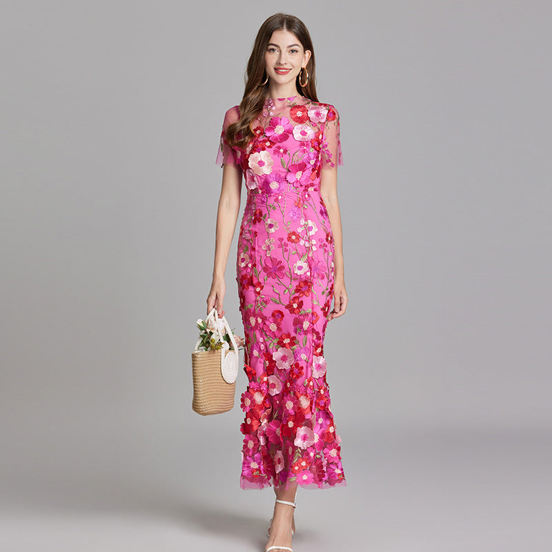Sleek Women's Maxi Dress | Floral Print, Elegant Style 3