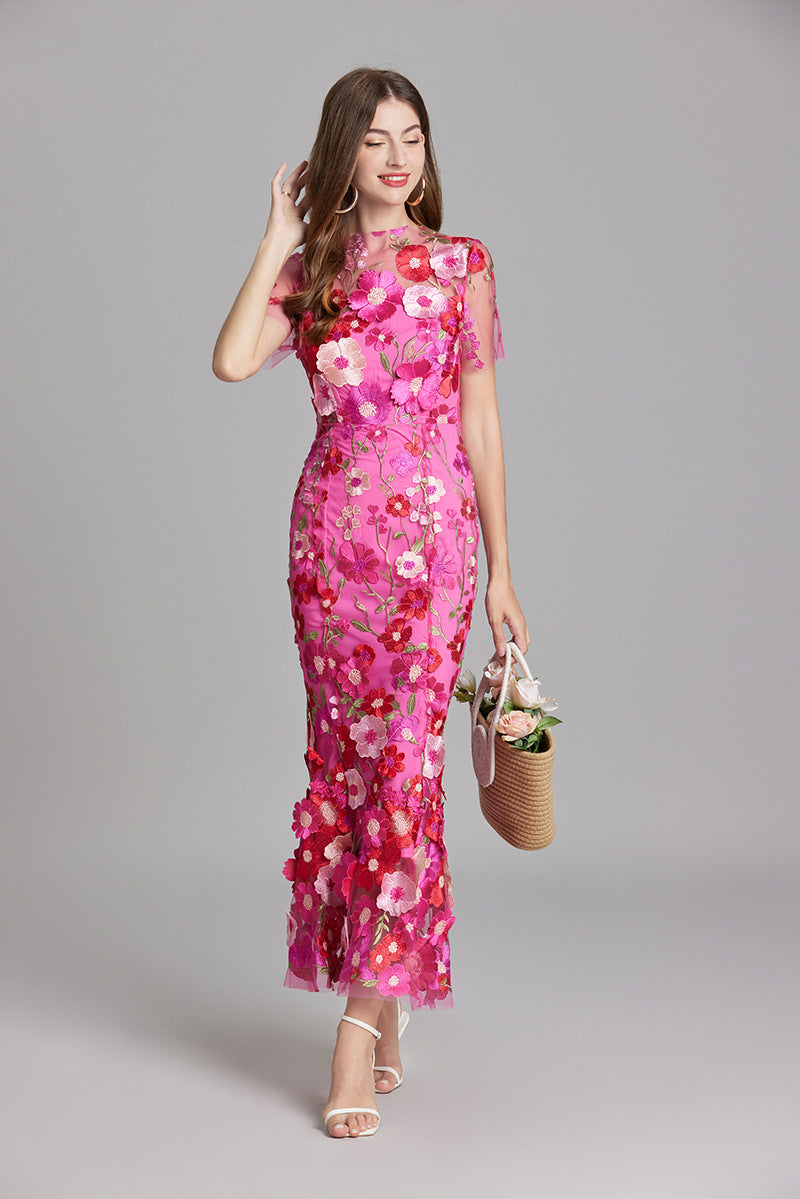Sleek Women's Maxi Dress | Floral Print, Elegant Style 4