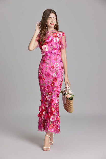 Sleek Women's Maxi Dress | Floral Print, Elegant Style 4