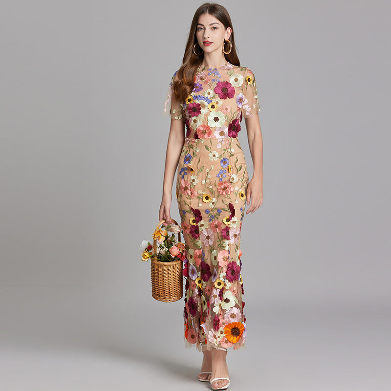 Sleek Women's Maxi Dress | Floral Print, Elegant Style 6